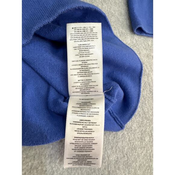 Michael Kors Blue Knit Sweater Dress with Zipper Pockets - Size Medium - Picture 11 of 11